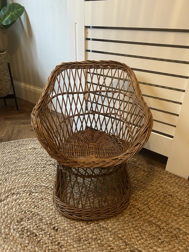 Vintage wicker rattan chair - vintage,