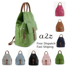 New Women's  Faux Leather Backpack Ladies Shoulder Bag Girls Gym School Rucksack