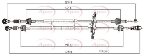 Clutch cable apec - cable, oe