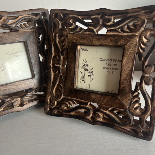 Carved wood frames 8x8cm - 2,