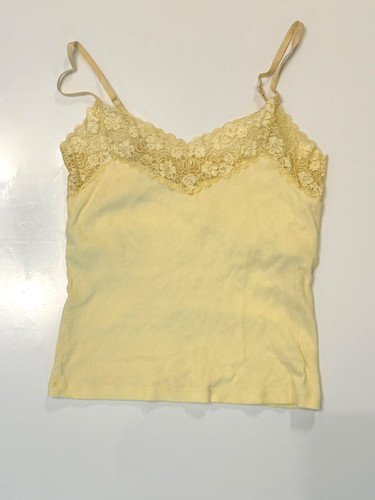 Vtg butter yellow lace trim - yellow,