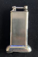 Vintage Dunhill Lift Arm Tallboy desk/table lighter. Silver plated.
