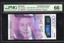 Gibraltar 100 pounds 2015 - , pmg