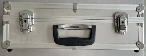 Silver aluminium flight case - silver,