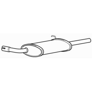 Rear exhaust silencer back box - exhaust,