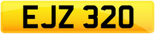 DATELESS REGISTRATION PRIVATE PLATE CHERISHED SHORT CAR NUMBER EJZ 320