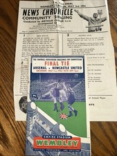 Arsenal V Newcastle United FA Cup Final Programme 1952 Inc Song sheet