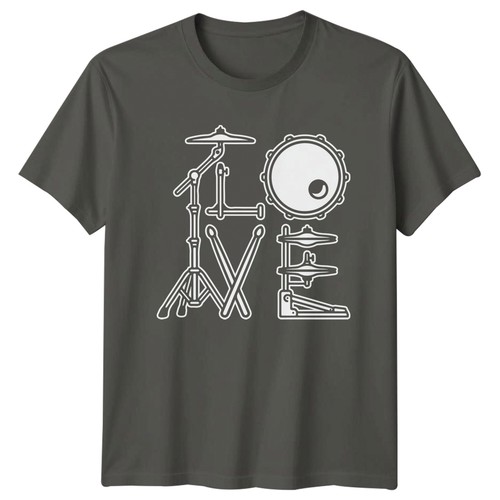 Drum kit love shirt - love, funny