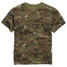 Army T Shirt US Combat Military Short Sleeve Camo Olive Urban Navy Desert Cotton