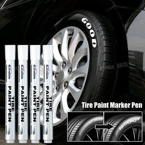 6ml white tire paint marker - 4x,