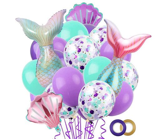 Mermaid tail balloon birthday - mermaid,