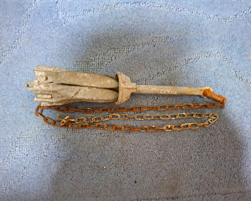 Anchor galvanised four prong - anchor:,