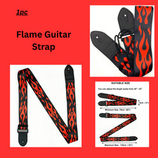 Flame Guitar Strap, 100% Soft