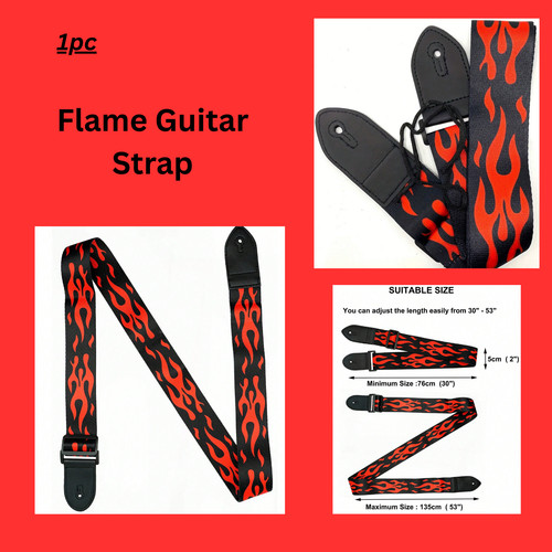 Soft leather guitar strap - guitar,
