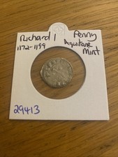 1172 - 1199 Richard I The Lionheart Silver Penny - Aquitaine Mint (29413)