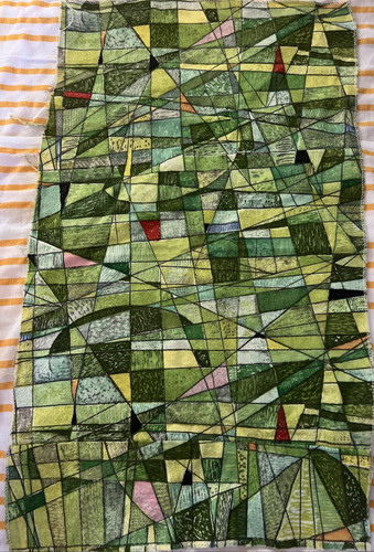 1950s bark fabric remnant - bark,