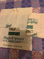 6 Vintage M&S “new Chargecard” Carrier Bags. A12.