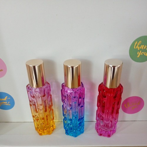 Three colourful glass travel - three,