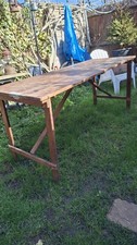Vintage wooden folding trestle - vintage,