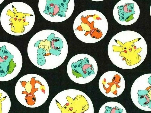 Fat quarter pikachu - quarter,