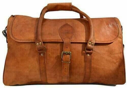 Leather overnight bag travel - leather,