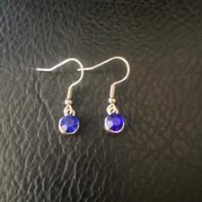 Women's Sparkly Silver Plated Round Water Drop Pair Earrings Jewellery Gift UK