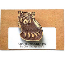 Red Panda Pin - Engraved