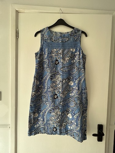 Next blue paisley linen blend - blue,