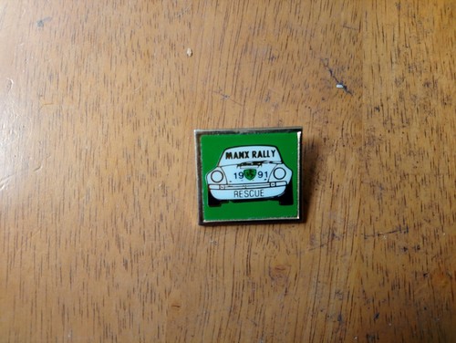 Manx rally 1991 rescue lapel - rescue,