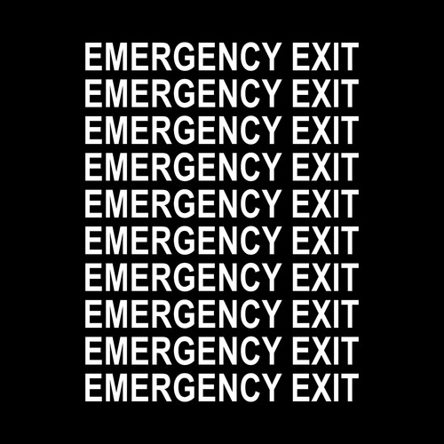 White emergency exit - 10,