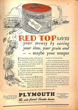 Original Vintage -Advert- Plymouth binder twine- Farming Magazine April 1930