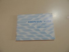 Honda XL 125 K2 Drivers Manual