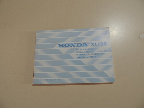 Honda 125 drivers manual - honda, xl