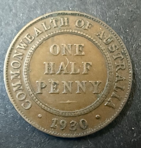 1930 half penny - half,