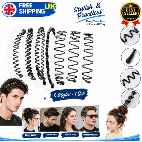 Black metal sports hairband - sports,