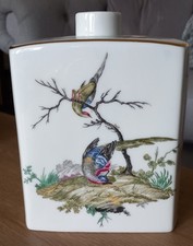 Limoges Bernardaud Flask Or Vase With Chinoiserie Birds