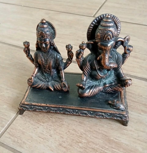 Lakshmi ganesha sitting statue - lakshmi,