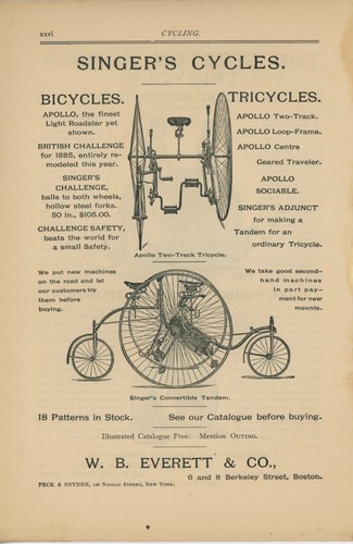 1886 singers cycles - singers, bike