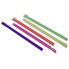 8"  Boldly Colored Neon  Spoon Straw 10,000 / CS - Super Jumbo!