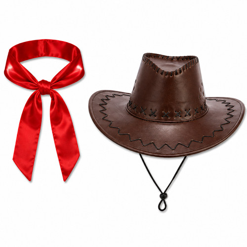 Western cowboy hat - cowboy, set