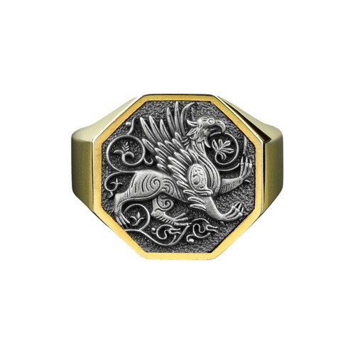 Griffin polished silver - griffin,