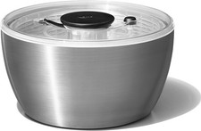 OXO Steel Salad Spinner Silver 6-2/74-Quart