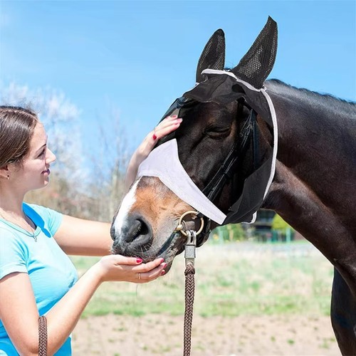 Adjustable horse fly mask - adjustable,