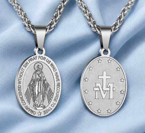 Silver virgin saint mary - saint,