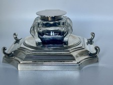 Antique Silver Inkwell 1915