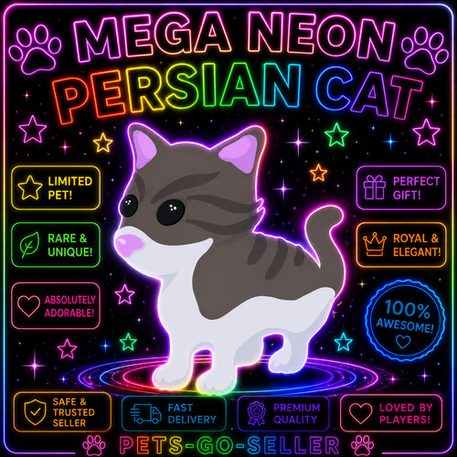 Mega neon persian cat very - mega,