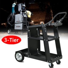 3-Tier Welding Trolley MIG Welder Cart TIG ARC MMA Plasma Cutter Bench Storage