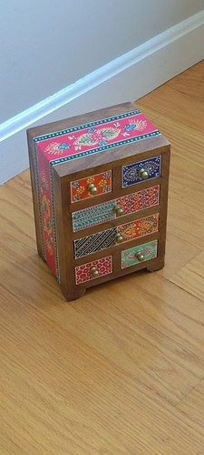 Mini indian wooden chest 6 - ,
