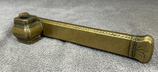 Vintage 9.5" Brass Inkwell &