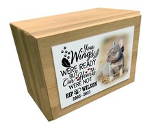 Solid wooden urn for pet or